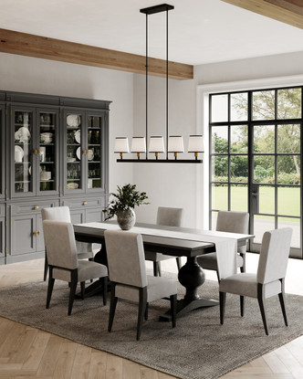 Coco Three Light Semi-Flush Mount (SC13346BK)