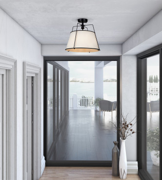 Pullman Three Light Semi-Flush Mount (SC13362BK)