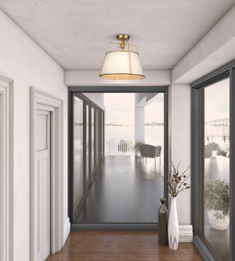 Pullman Three Light Semi-Flush Mount (SC13362BR)
