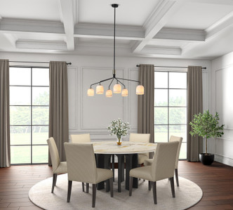 Artcraft - SC13376BB - Six Light Chandelier - Crema - Black Brushed Brass