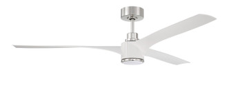 Craftmade - PHB60WPLN3-NWF - 60 Ceiling Fan - Phoebe 60 Indoor Ceiling Fan without Wifi - White/Polished Nickel