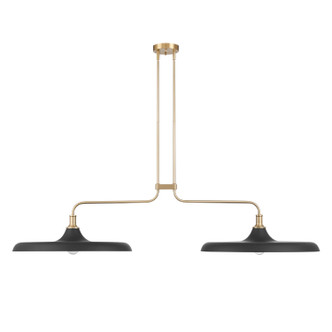 Hunter - 48150 - Two Light Linear Chandelier - Moriso - Matte Black