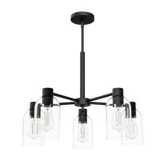 Hunter - 49081 - Five Light Chandelier - Lochemeade - Matte Black