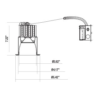 LED REC,4IN,RM HSNG,45W,WH/CHR (29682-028)