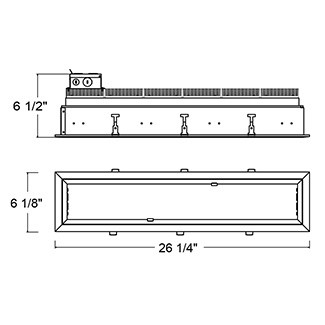 RECESSED MULTIPLE MULT,DIFFUSED LENS,6LT,WHT (30308-02)