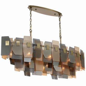 Eurofase - 43874-019 - 11 Light Linear Chandelier - Cocolina - Brushed Brass