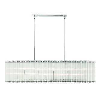 Eurofase - 47240-025 - Ten Light Linear Chandelier - Glasbury - Polished Nickel