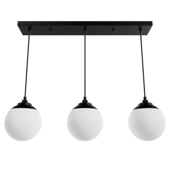 Hunter - 19800 - Three Light Linear Cluster - Hepburn - Matte Black