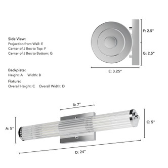 Holly Grove Two Light Bathroom Vanity (19935)