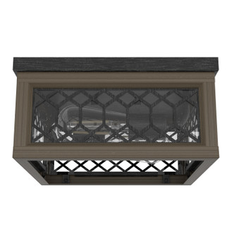 Hunter - 19969 - Two Light Flush Mount - Chevron - Rustic Iron