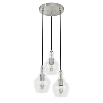 Hunter - 19992 - Three Light Pendant - Maple Park - Brushed Nickel