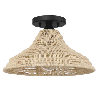 Hunter - 48082 - One Light Flush Mount - Agoura - Matte Black