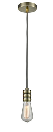 Innovations - 100AB-10GY-5AB - One Light Mini Pendant - Gatsby - Antique Brass