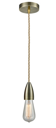 Innovations - 100AB-10RE-4AB - One Light Mini Pendant - Fairchild - Antique Brass