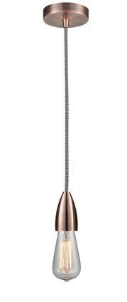 Innovations - 100AC-10BW-4AC - One Light Mini Pendant - Fairchild - Antique Copper