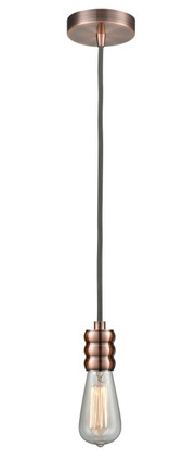 Innovations - 100AC-10GY-5AC - One Light Mini Pendant - Gatsby - Antique Copper