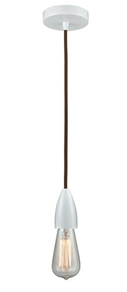 Innovations - 100W-10BR-4W - One Light Mini Pendant - Fairchild - White