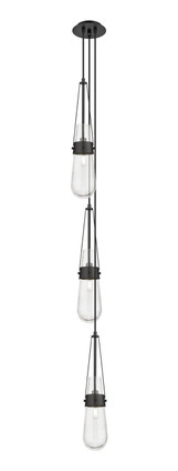 Innovations - 103-452-1P-BK-G452-4SDY - Three Light Pendant - Downtown Urban - Matte Black