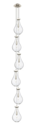 Innovations - 106-451-1P-SN-G451-7CL - Six Light Pendant - Downtown Urban - Brushed Satin Nickel