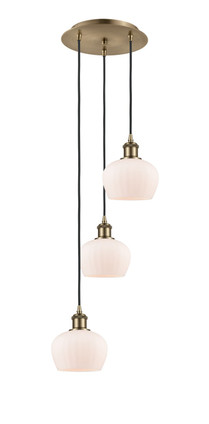 Innovations - 113B-3P-AB-G91 - Three Light Pendant - Ballston - Antique Brass