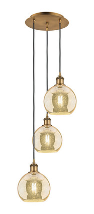 Innovations - 113B-3P-BB-G128-8 - Three Light Pendant - Ballston - Brushed Brass