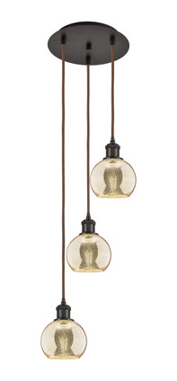 Innovations - 113B-3P-OB-G128-6 - Three Light Pendant - Ballston - Oil Rubbed Bronze