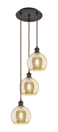 Innovations - 113B-3P-OB-G128-8 - Three Light Pendant - Ballston - Oil Rubbed Bronze