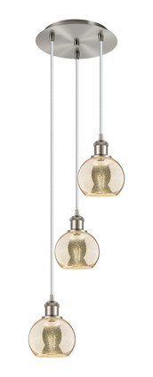 Innovations - 113B-3P-SN-G128-6 - Three Light Pendant - Ballston - Brushed Satin Nickel