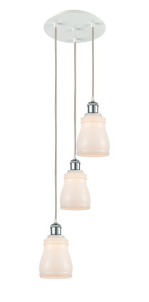 Innovations - 113B-3P-WPC-G391 - LED Pendant - Ballston - White Polished Chrome