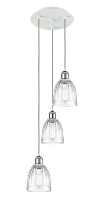 Innovations - 113B-3P-WPC-G442 - LED Pendant - Ballston - White Polished Chrome