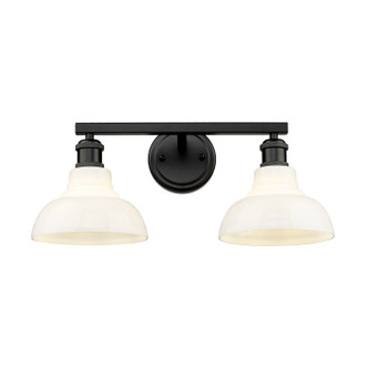 Golden - 0305-BA2 BLK-VMG - Two Light Vanity - Carver - Matte Black