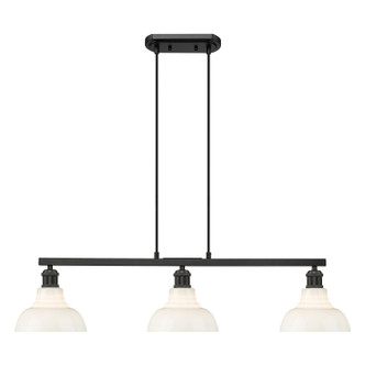 Golden - 0305-LP BLK-VMG - Three Light Linear Pendant - Carver - Matte Black