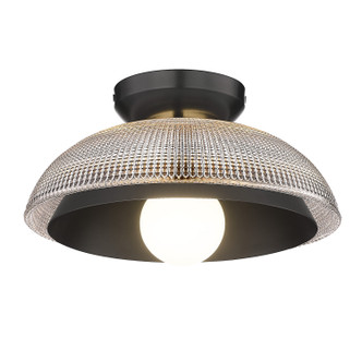 Crawford One Light Flush Mount (0309-FM BLK-RPG)