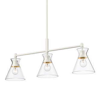 Malta Three Light Linear Pendant (0511-LP WHT-CLR)