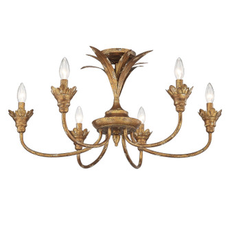 Lillianne Six Light Semi-Flush Mount (0846-6SF HG)