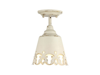 Golden - 0883-SF AI - One Light Semi-Flush Mount - Eloise - Antique Ivory