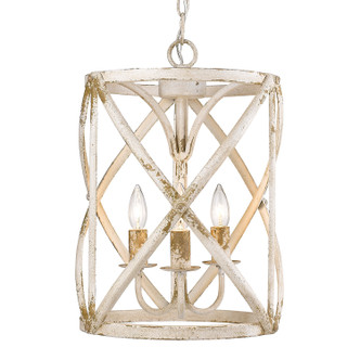 Golden - 0890-3P AI - Three Light Pendant - Alcott - Antique Ivory