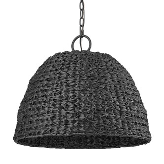 Golden - 1081-O3P NB-SBW - Three Light Outdoor Pendant - Rue - Natural Black