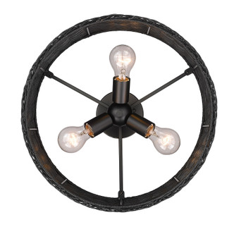 Erma Three Light Semi-Flush Mount (1084-SF BLK-BW)