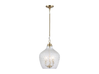 Golden - 1088-3P MBG-CLR - Three Light Pendant - Adeline - Modern Brushed Gold