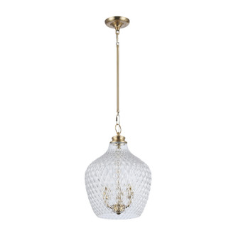 Adeline Three Light Pendant (1088-3P MBG-CLR)
