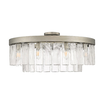 Golden - 1768-9SF PS-HWG - Nine Light Semi-Flush Mount - Ciara - Peruvian Silver