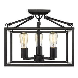 Wesson Three Light Semi-Flush Mount (2072-SF BLK)