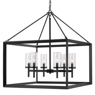 Smyth Six Light Chandelier (2073-6 BLK-CLR)