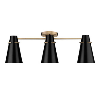Reeva Three Light Semi-Flush Mount (2122-3SF MBS-BLK)