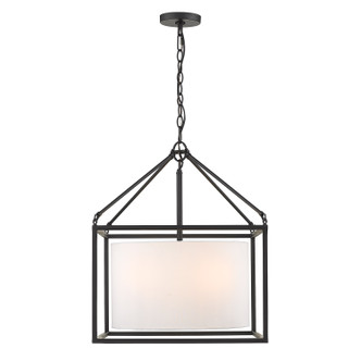 Manhattan Five Light Chandelier (2243-5 BLK-MWS)