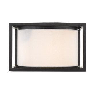 Manhattan Two Light Flush Mount (2243-FM BLK-MWS)