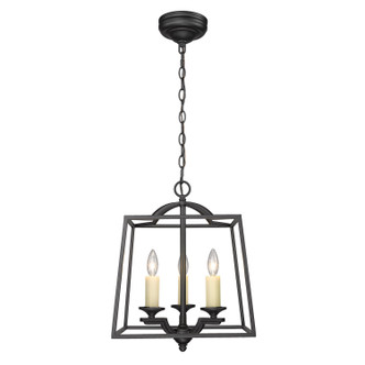 Golden - 3072-3P NB - Three Light Pendant - Athena - Natural Black