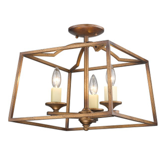 Athena Three Light Semi-Flush Mount (3072-SF GG)