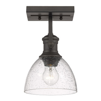 Golden - 3118-1SF RBZ-SD - One Light Semi-Flush Mount - Hines - Rubbed Bronze
